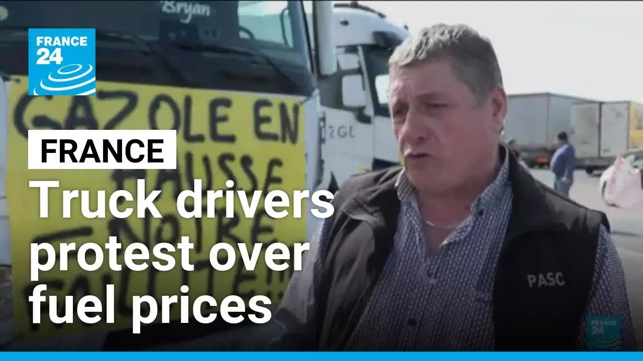 French truck drivers protest over rising fuel prices &bull; FRANCE 24 English