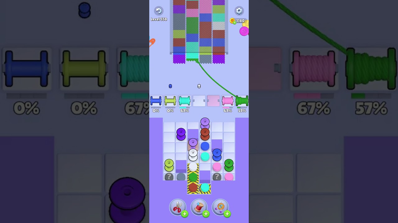 Knit Out Level 558 Solution #knitoutpuzzlegame #knitout #knitoutlevel #knitoutgame #level558