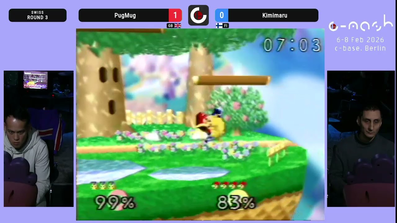 c-mash 2026 Swiss R3 | PugMug (Pikachu) vs Kimimaru (Mario) | Super Smash Bros. (N64)