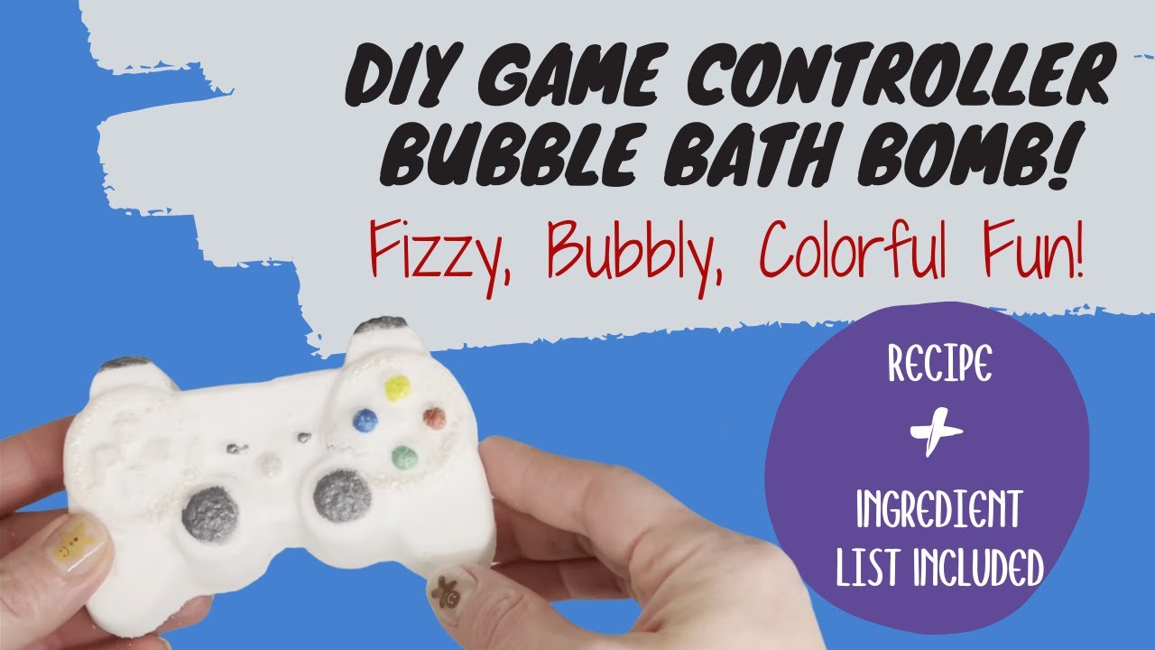 DIY Game Controller Bubble Bath Bomb! - Color Surprise Inside!