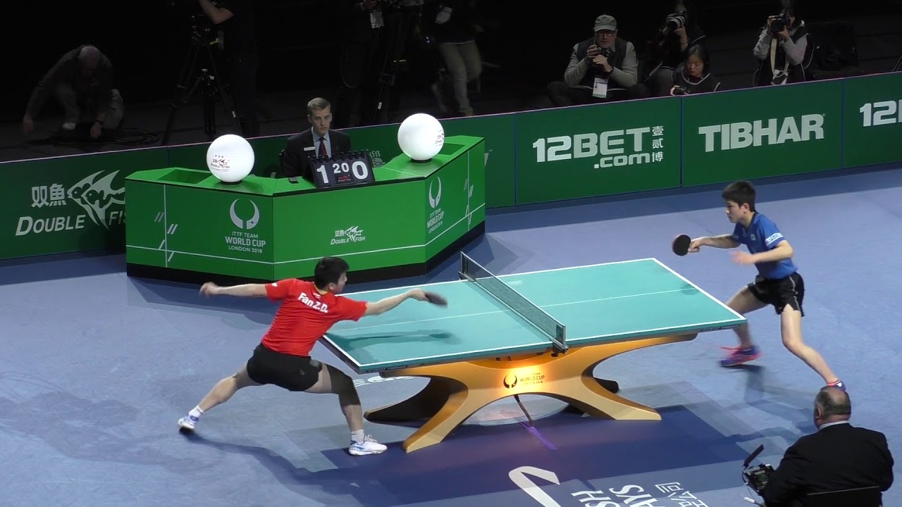 2018 ITTF Team World Cup - Fan Zhendong v Harimoto Tomokazu (private recording)