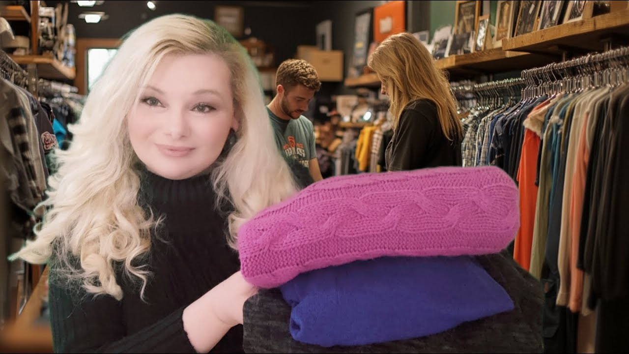 Asmr THRIFT STORE Check-Out Roleplay : Clothing, shoes