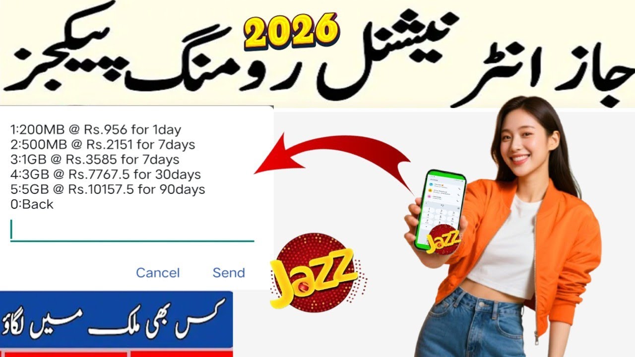 Jazz international roaming packages 2026 | use your Jazz sim wherever you go