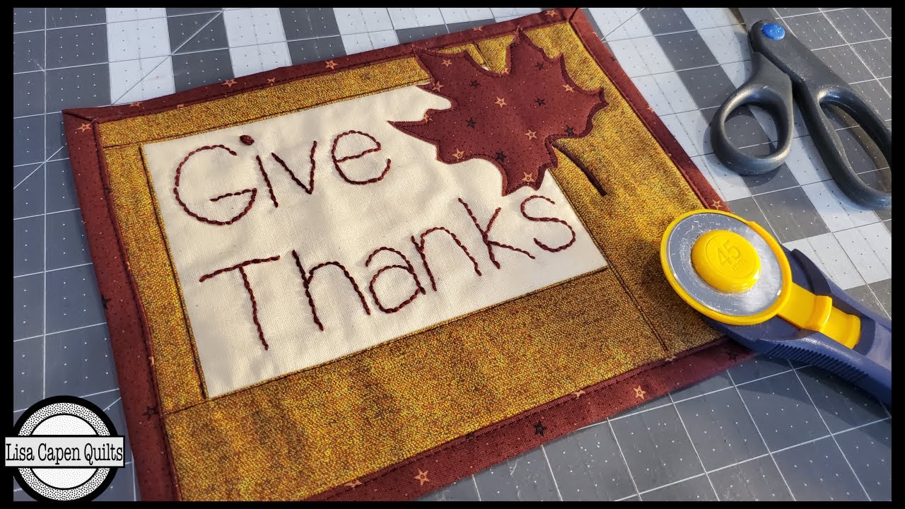 Give Thanks Mugrug & Self Binding Tutorial - FREE PATTERN - Live hangout