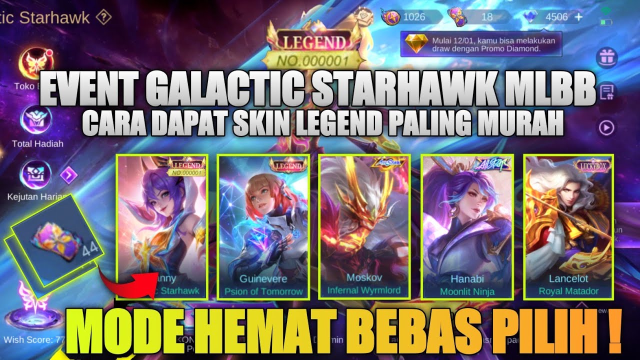 LEGEND MURAH!! CARA HEMAT DAPAT SKIN LEGEND FANNY MODAL 44 TIKET GRATIS 2026 || PROMO DIAMOND MLBB