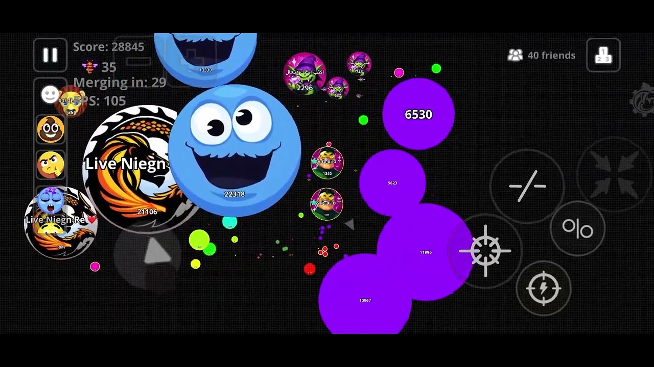 Late night random teaming Agario session 