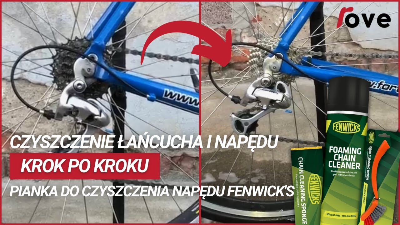 Jak wyczyścić łańcuch i napęd w rowerze? KROK PO KROKU! Pianka do czyszczenia łańcucha FENWICK'S.