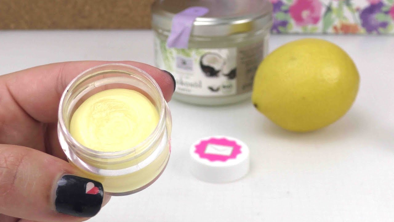 DIY Lippenpflege für den Sommer LSF und Zitrone ohne Vaseline