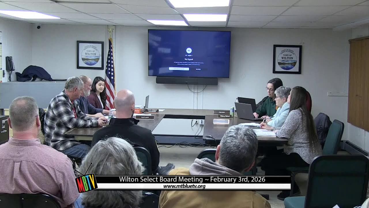 Wilton Select Board Meeting - February 3rd, 2026