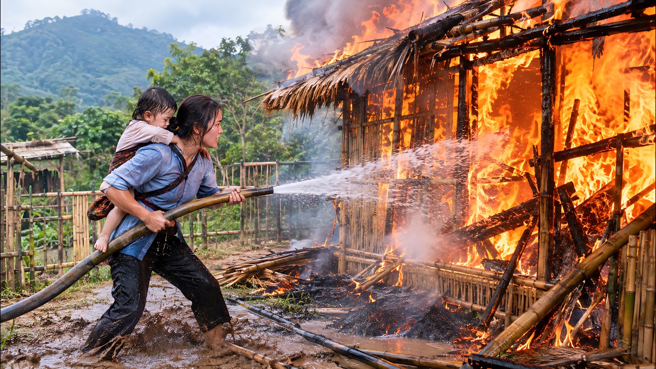 A Woman's Bamboo House Burned Down, Then a Kind Man Came to Help