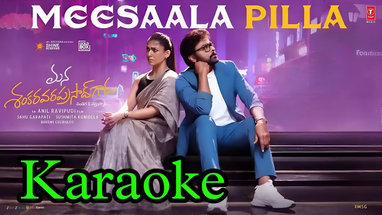 Meesaala Pilla karaoke | Mana Shankara Varaprasad Garu l chiranjeevi l