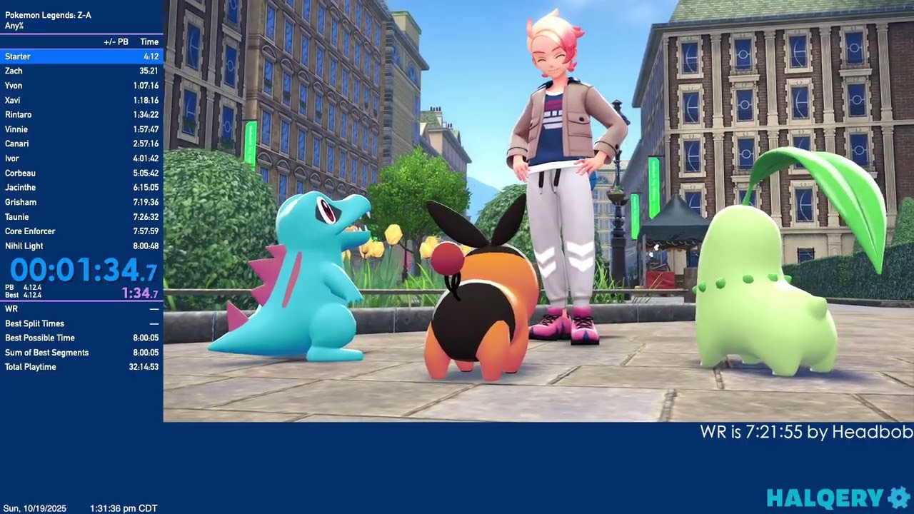 10/19/2025 Pokemon Legends: Z-A Any% Speedruns