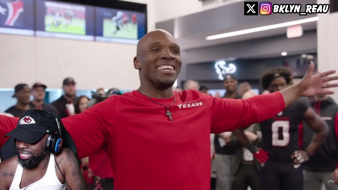 CHIEFS FAN REACTS TO! Houston Texans Locker Room Celebration Win Over Chargers!