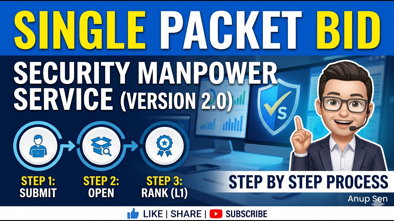 Single Packet Bid | SECURITY MANPOWER SERVICE (VERSION 2.0) | Step by Step Process | Anup Sen