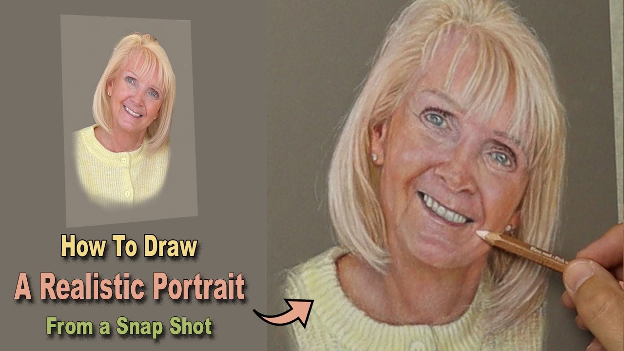Pastel Portrait | Drawing a REALISTIC Portrait from a Snap Shot Reference Image.