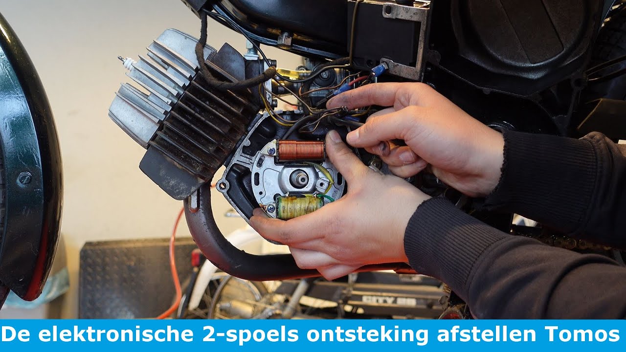 2-spoels ontsteking afstellen op Tomos / contactpunten ontsteking vervanger