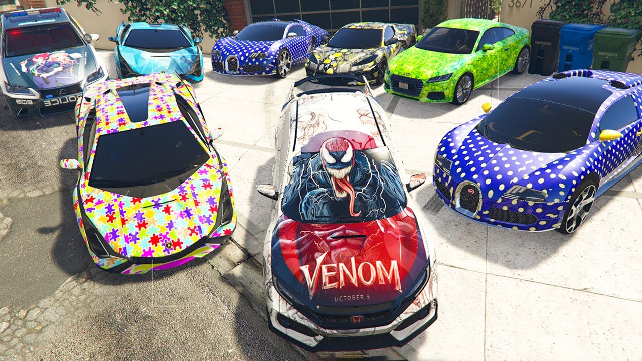 GTA 5 ✪ Stealing Luxury Modified Cars with Franklin ✪ (Real Life Cars #42)