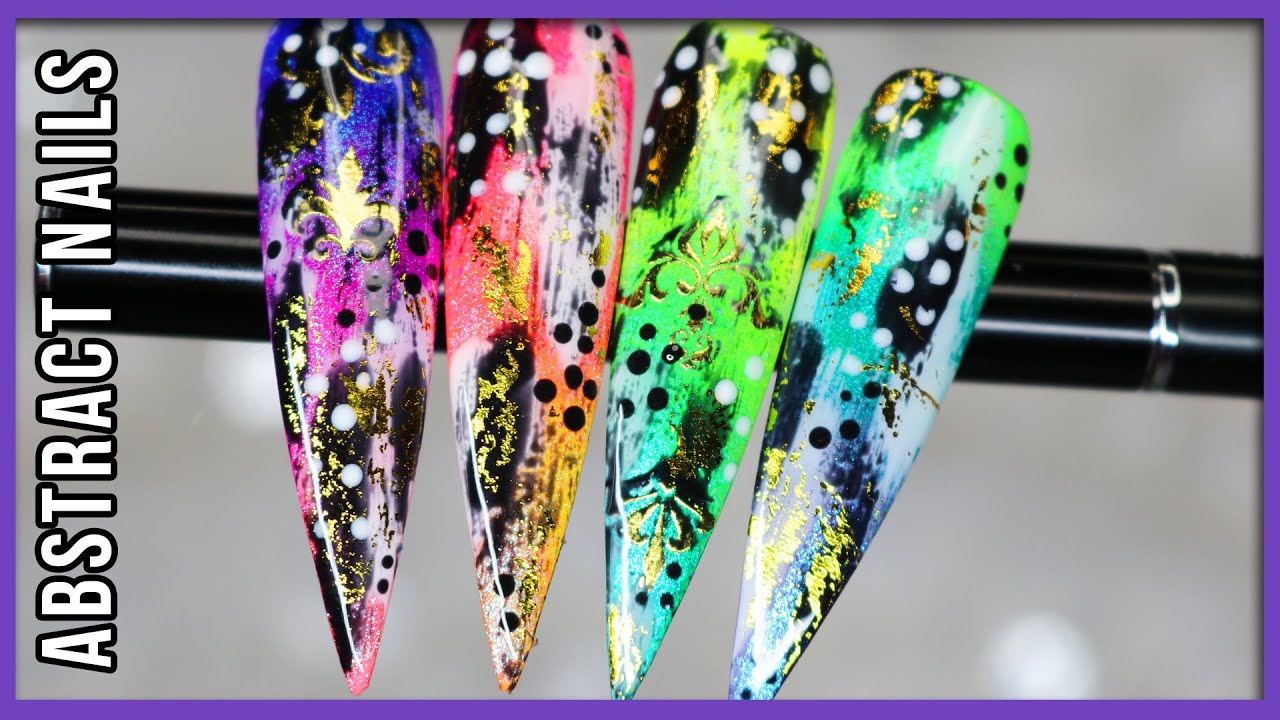 NEON Bright Abstract Gel Nail Design | Nail Mate Gel Polish