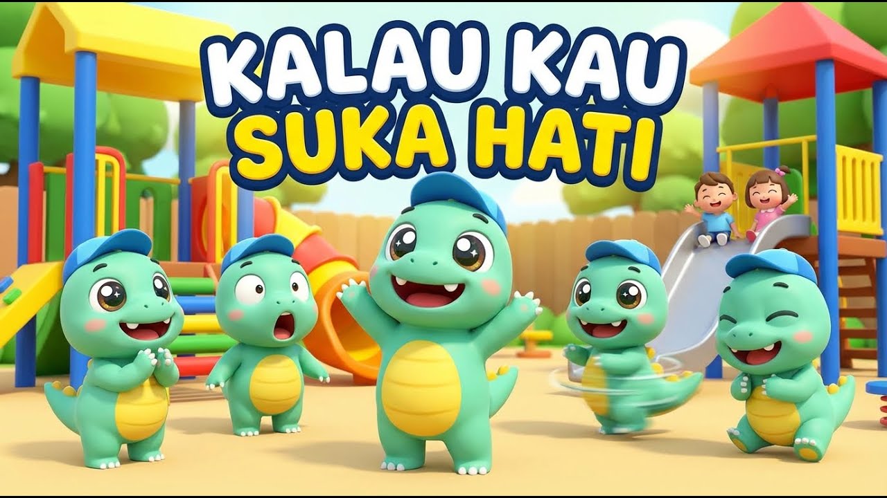Kalau Kau Suka Hati 🎶 Lagu Anak Populer | Tepuk Tangan & Joget Bareng Dino 🦖#animasi #laguanak