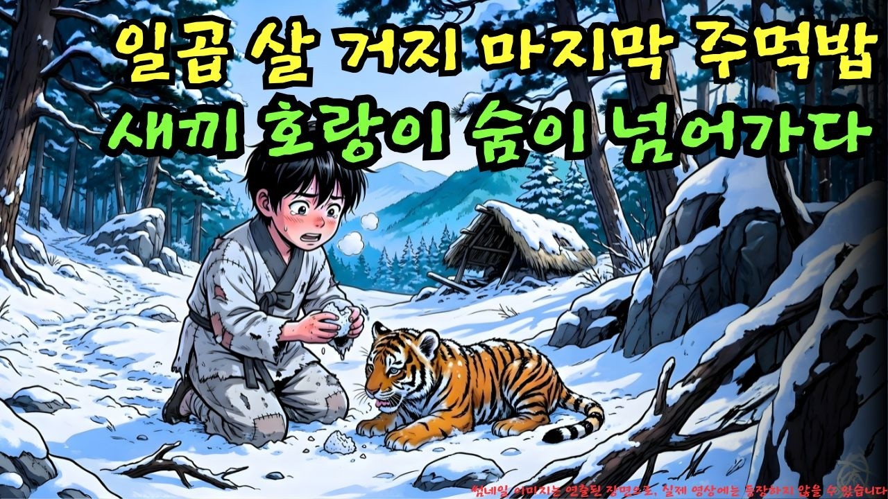 👉 일곱 살 거지 소년이 길가에서 숨이 넘어가던 새끼 호랑이에게 마지막 주먹밥을 내주었다… 그런데 이 선택은 과연 위험하지는 않았을까? | 야담 |옛날이야기 |민담 |전설 | 설화