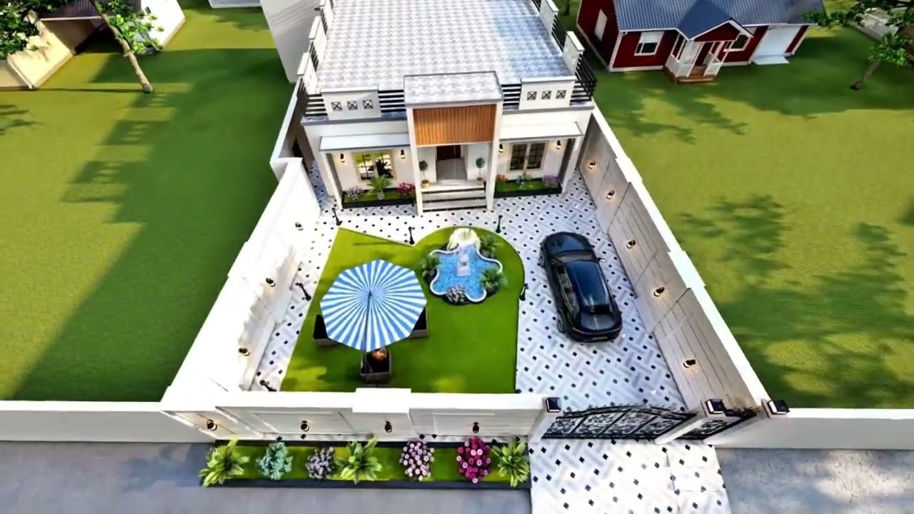 Single storey modern house design at Attock Pindighaib