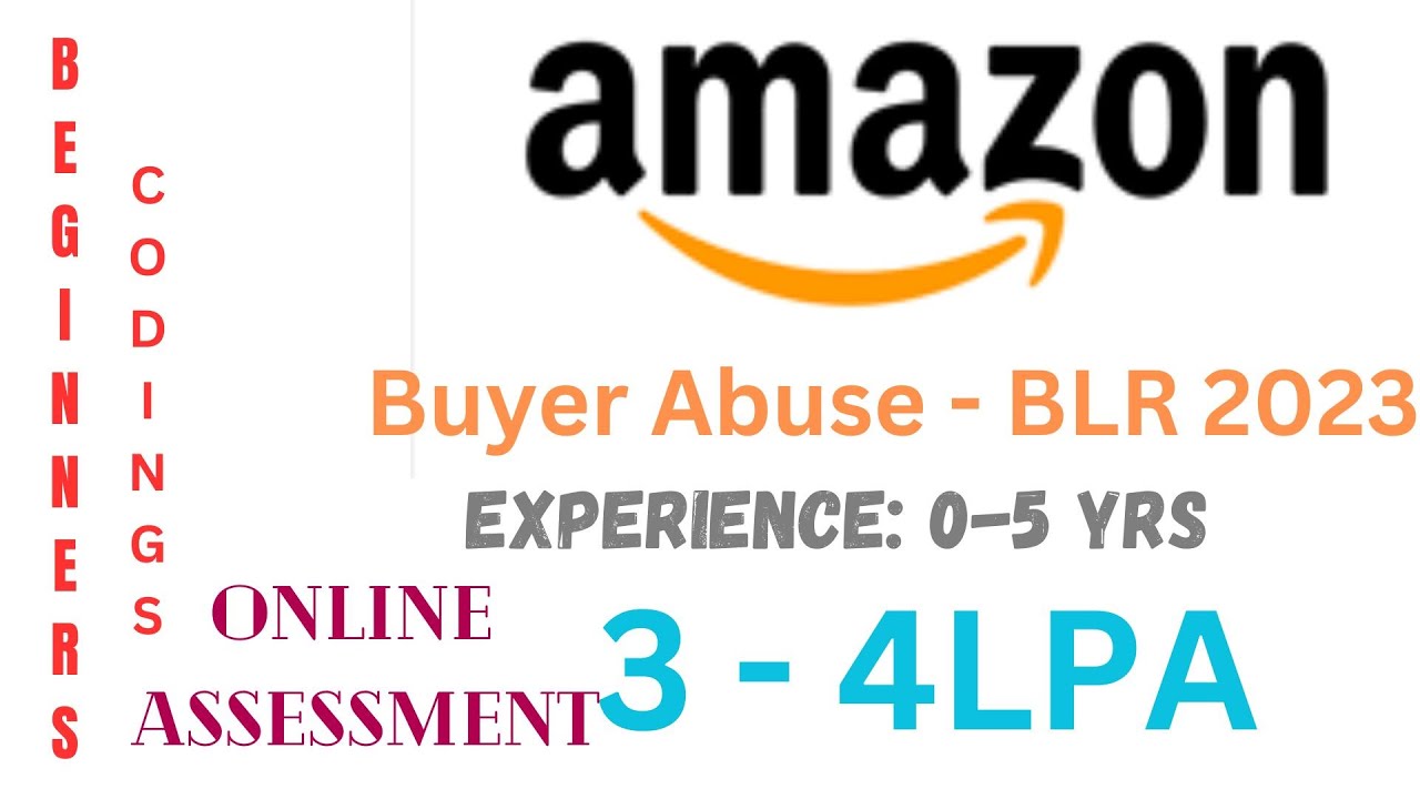 Amazon Online Assessment Buyer Abuse | Beginners Codings