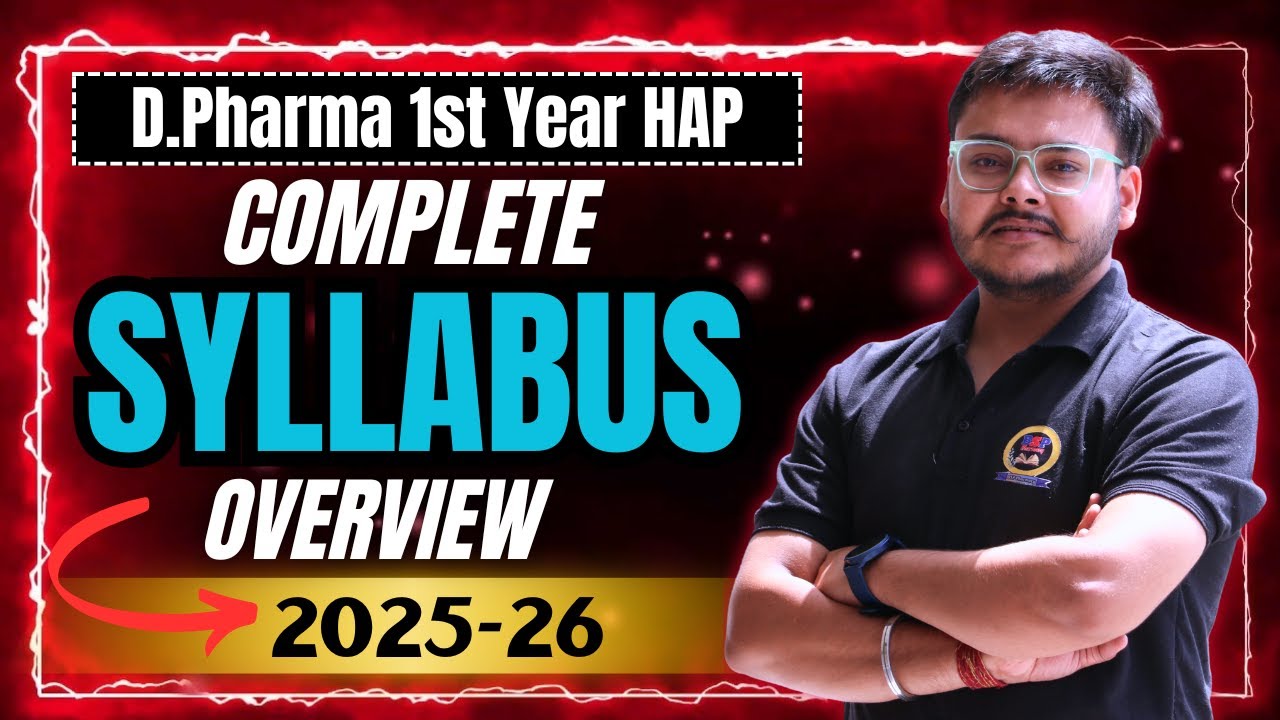 D.Pharma 1st Year HAP Syllabus | Human Anatomy & Physiology Complete Syllabus 2025