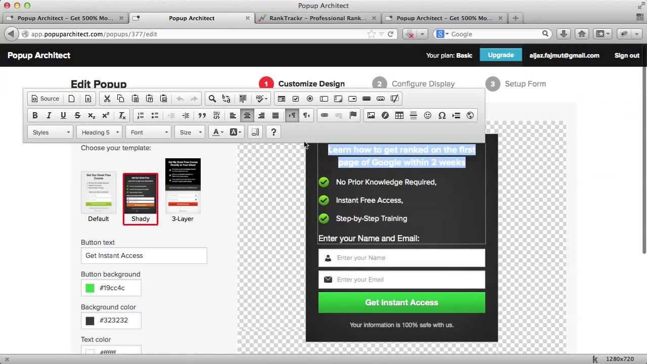 Create Beautiful Lead Capture Popups with Popup Generator (without Plugin)