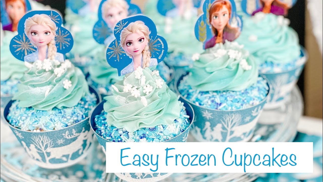 How to Make Super Easy Frozen Cupcakes Using Party City Frozen Kit