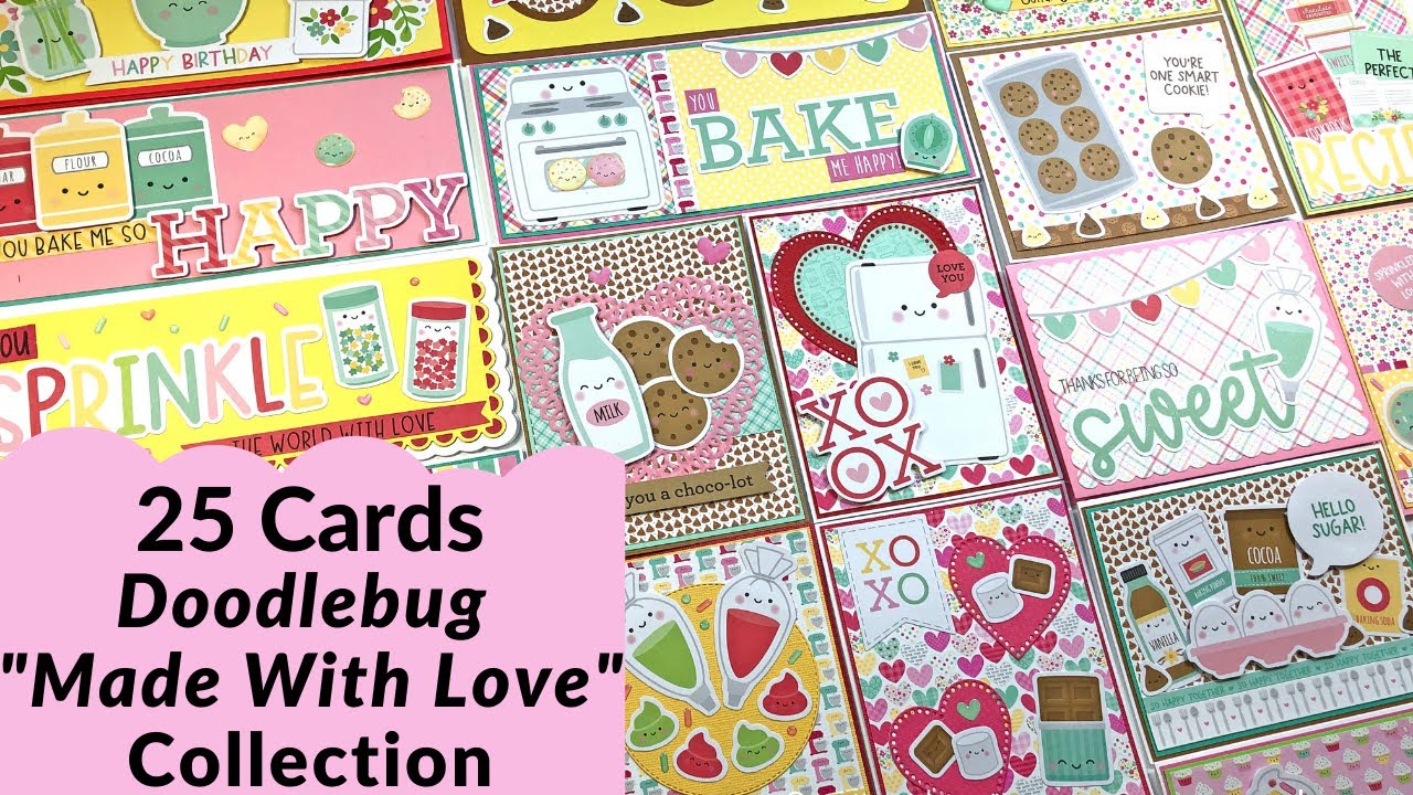 25 Cards | Doodlebug Design | Made with Love Collection