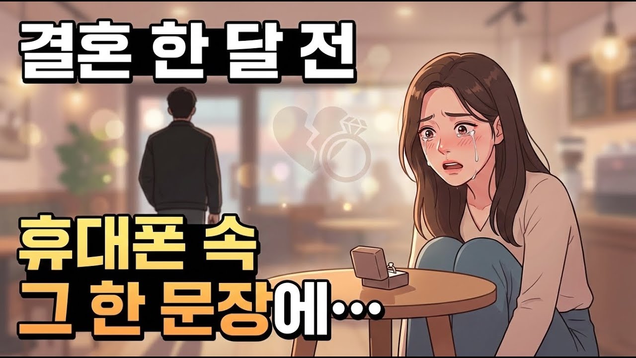결혼 한 달 전, 모든 게 끝났습니다｜그날 밤 휴대폰에 뜬 단 한 문장