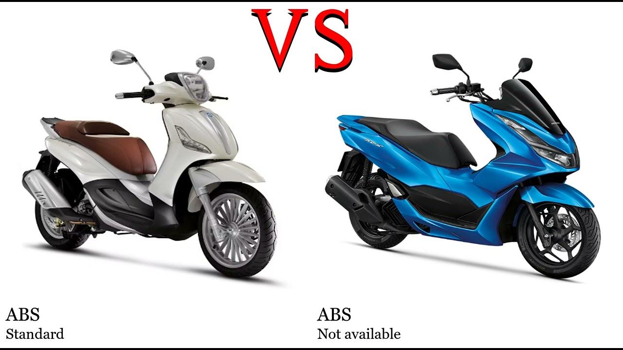 Piaggio Beverly 125 vs Honda PCX 160 Test specification comparison