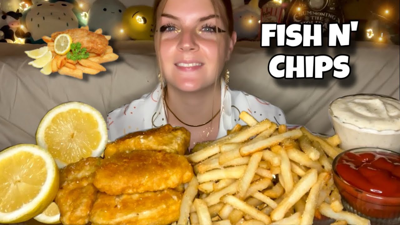 FISH N' CHIPS MUKBANG! (Vegan) (No Talking)