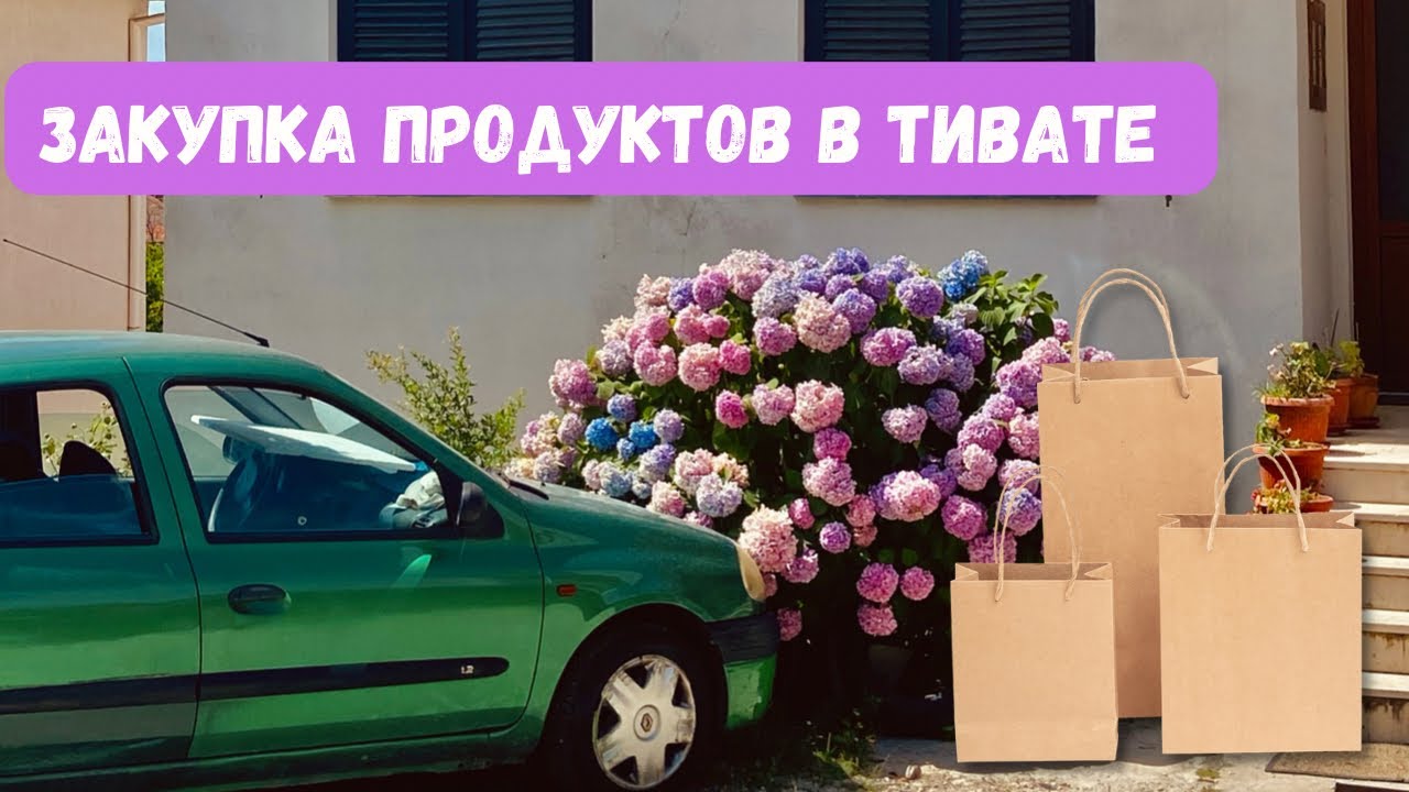 Закупка продуктов в Тивате