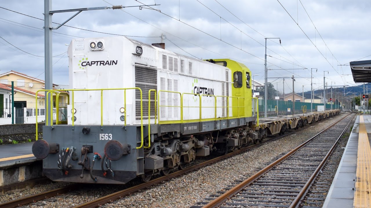 Estreia da Captrain 1563+5 Vag&otilde;es duplos na Linha do Minho. 📍 Valen&ccedil;a, S.Pedro da Torre📍.