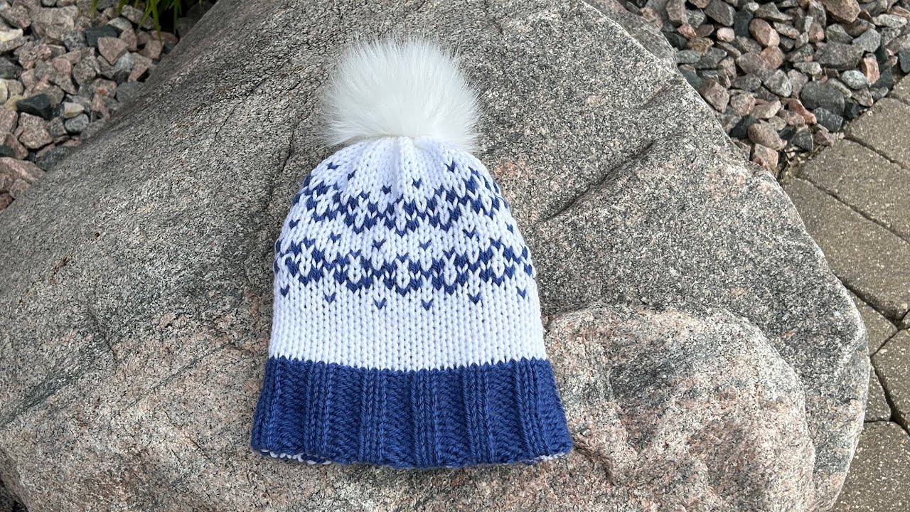 Fair Isle Beanie with Ribbed Brim ~ Addi / Sentro