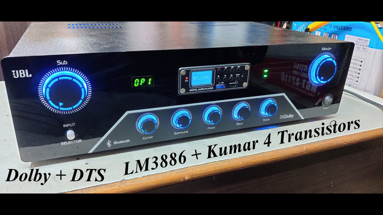 5.1 Dolby + DTS Amplifier with Lm3886 + 4 Transistors | உயர்தர lm3886 IC டால்பி டிடிஎஸ் 5.1 ஆம்ப் |
