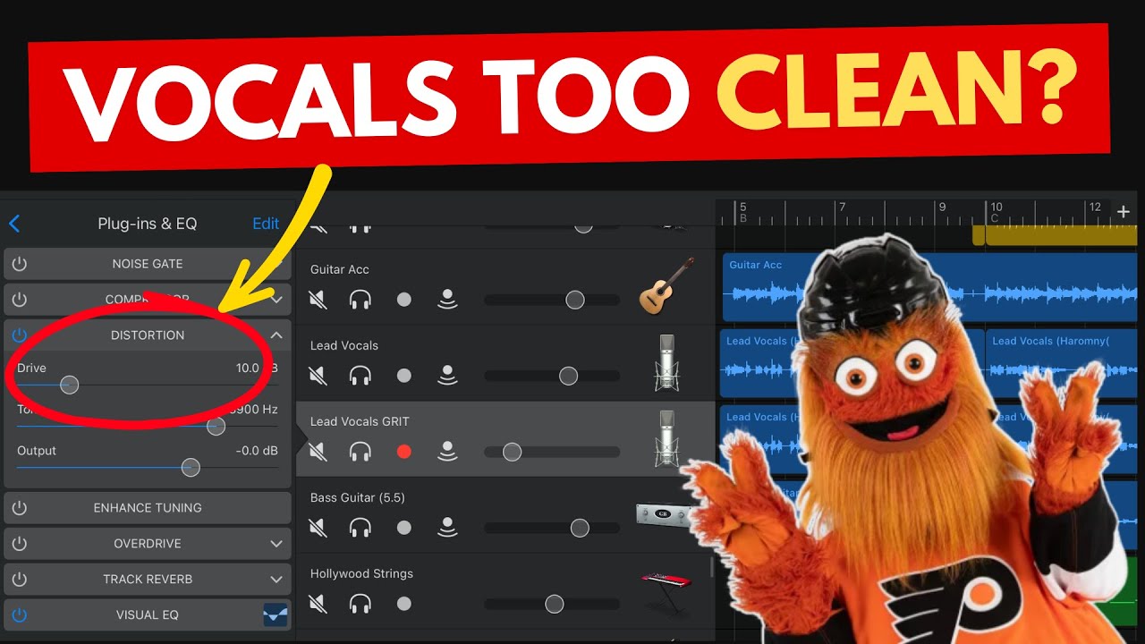GRITTY VOCALS in GarageBand iOS (iPad/iPhone)