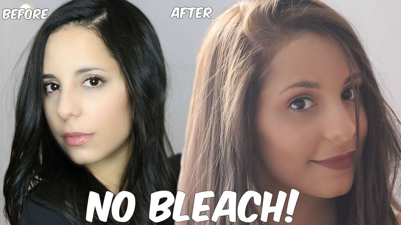 DIY Lighten DARK Hair in 1 STEP at Home!!