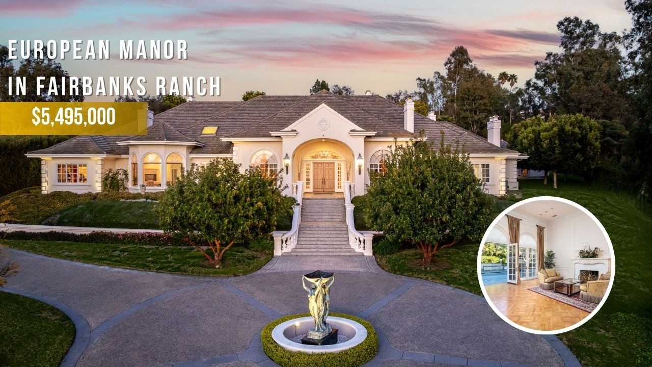 Inside a Grand Rancho Santa Fe Estate in Fairbanks Ranch | Timeless Elegance