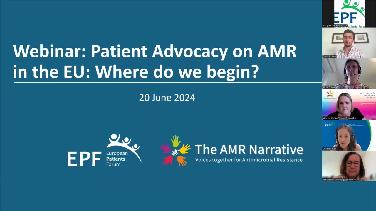 Webinar 1: Patient Advocacy on AMR in the EU: Where do we begin?