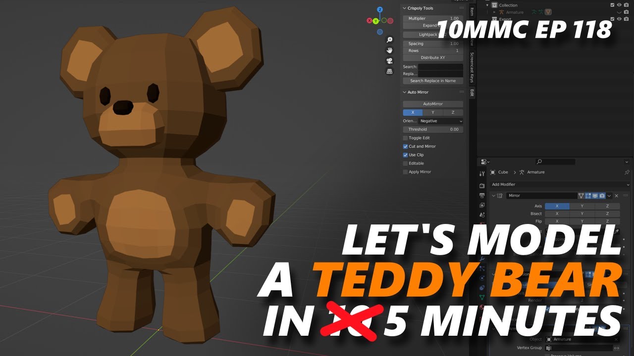 Let's Model a Bear in 5 Minutes - and then freak out about what to do!