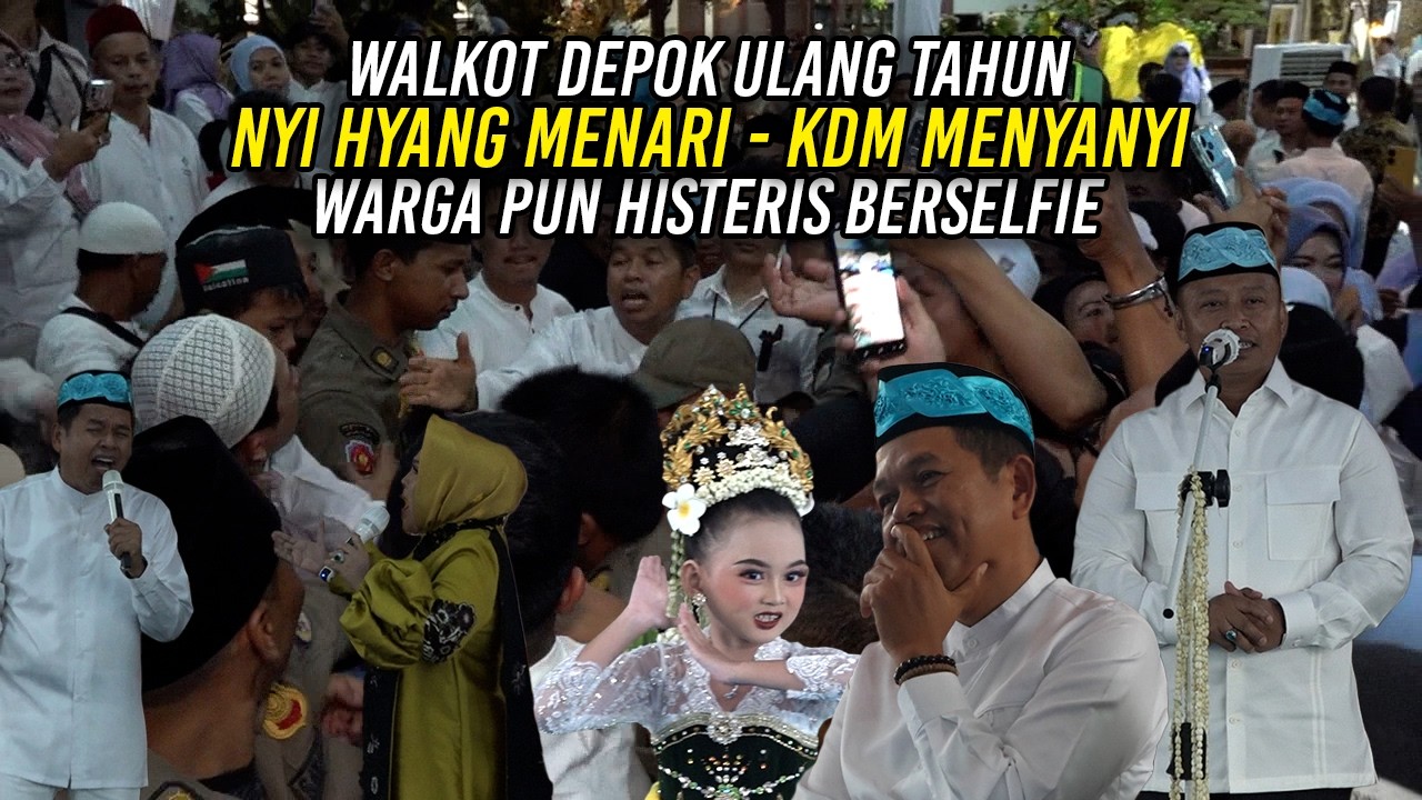 WALKOT DEPOK ULANG TAHUN | NYI HYANG MENARI - KDM MENYANYI | WARGA PUN HISTERIS BERSELFIE