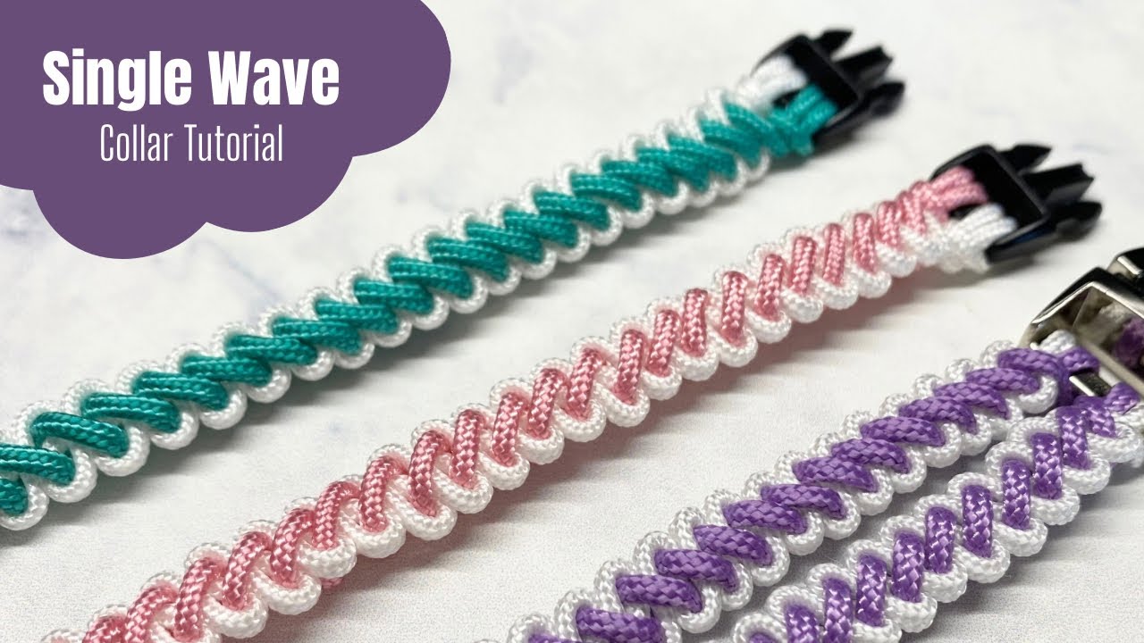 Single Wave Paracord Collar | February Braid of the Month