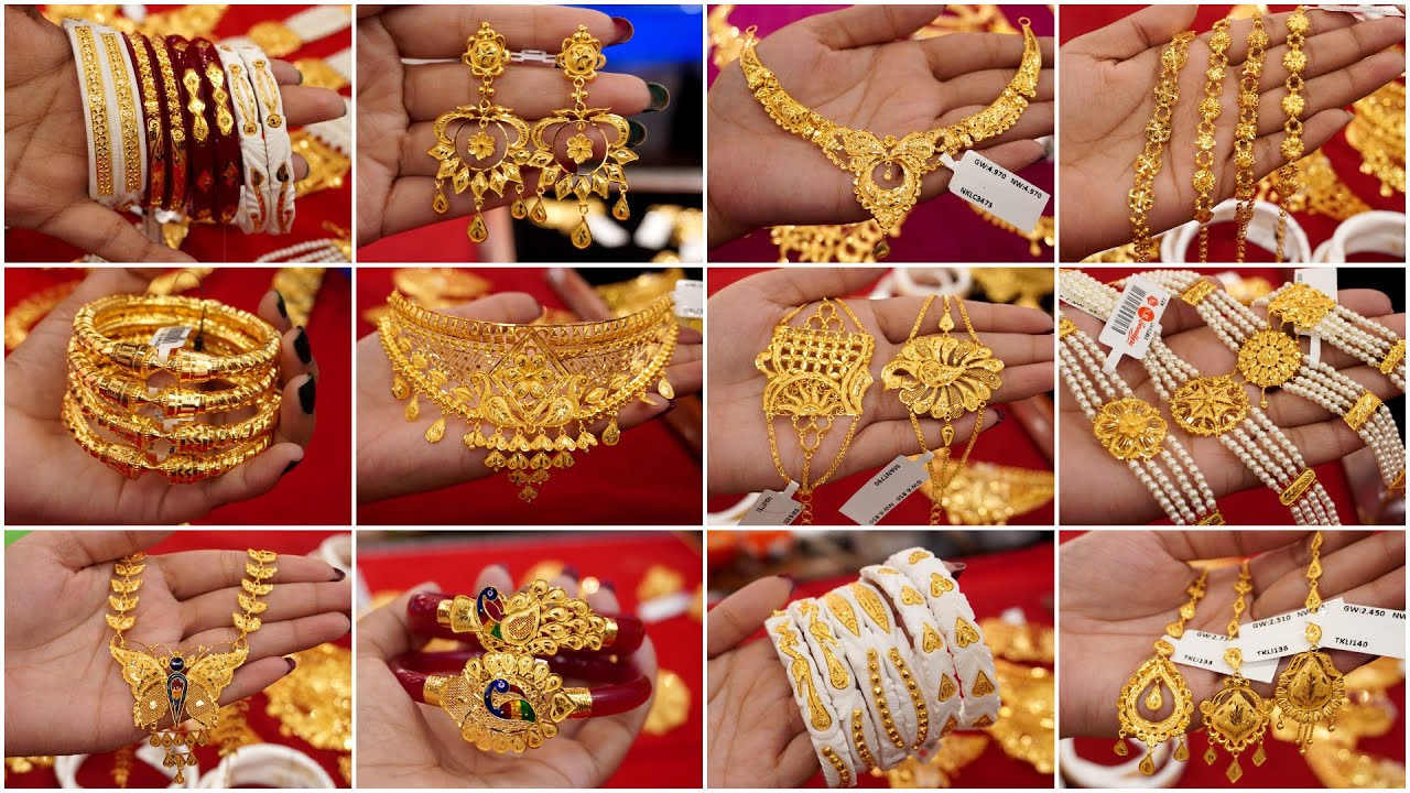Biyer Gift & Sob Rokomer Gold Jewellery Matro 1 Gram Theke | Earrings/Necklace/Angti/Ring/Bala/Pola