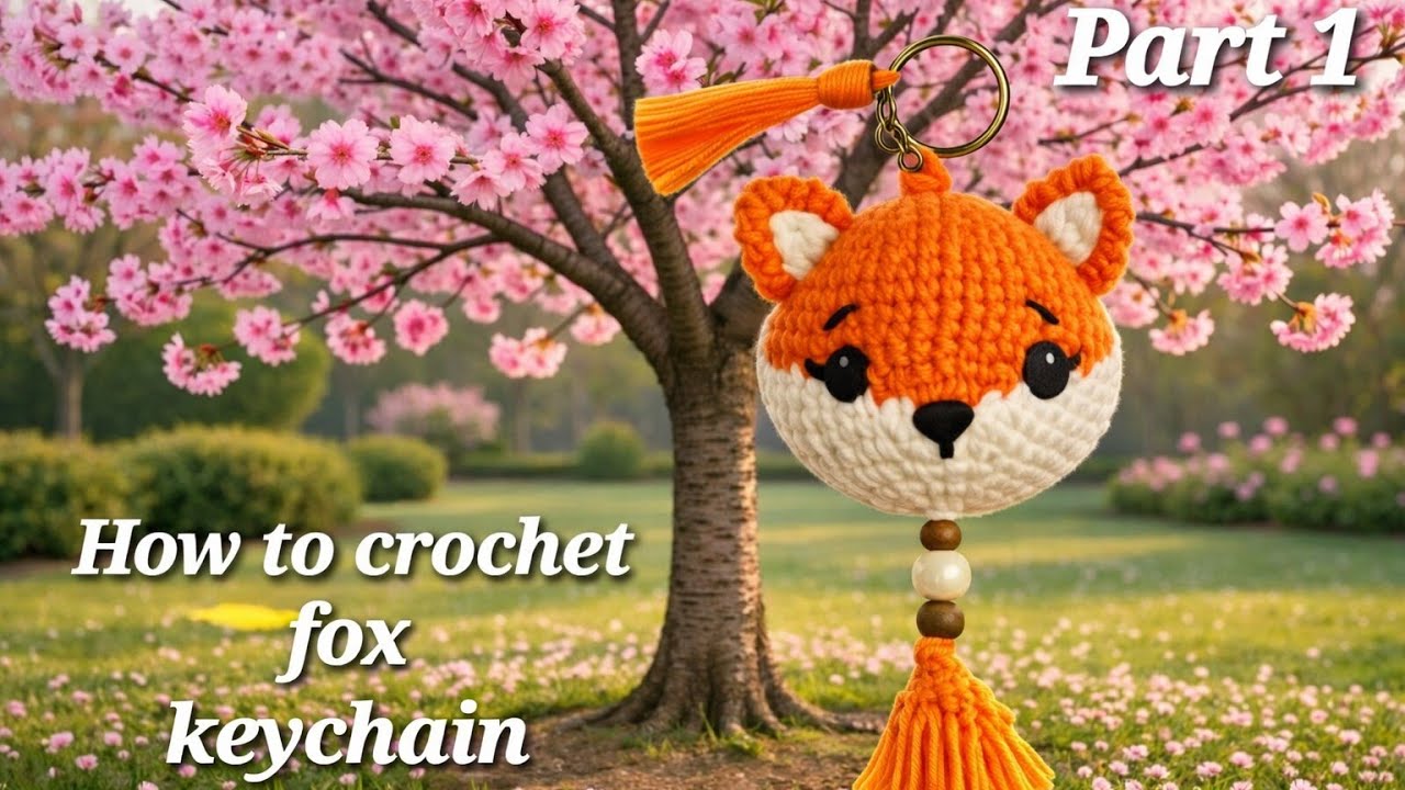 how to make crochet fox keychain||beginner crochet projects||how to crochet for absolute beginners