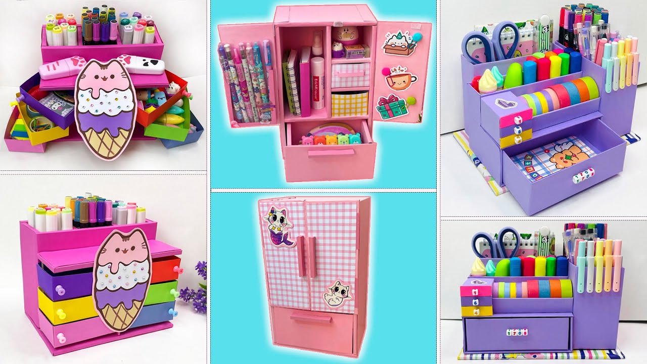How to Make a Cute Desk Organizer from Cardboard!