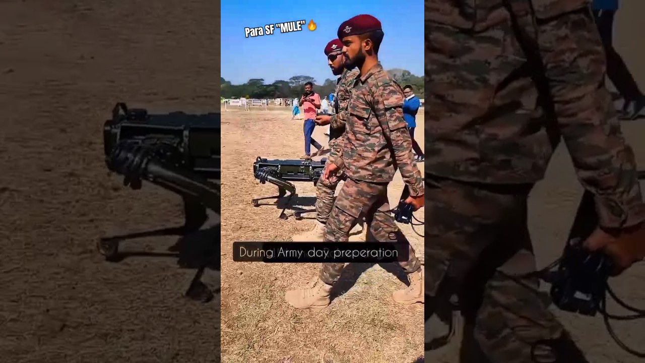 Indian army Para SF with Robotic Dog #parasf #army #robotdog #parasfmotivationvideostatus #armyday