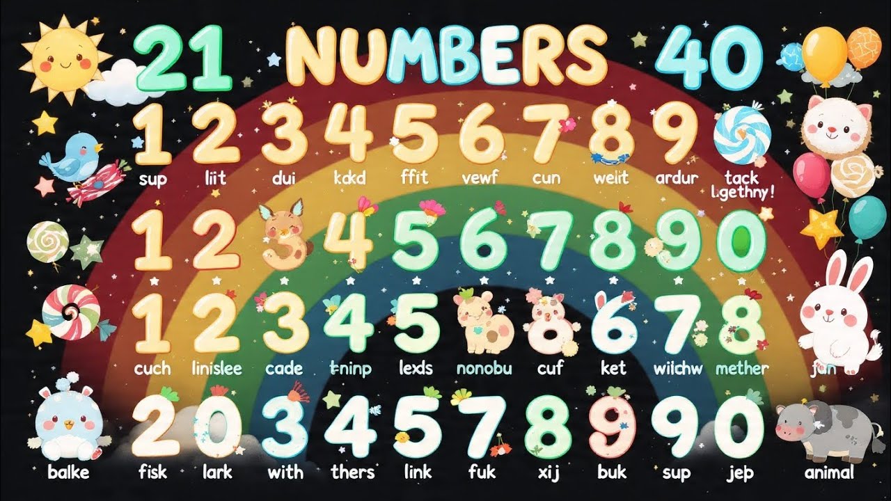 Spell Numbers 21 To 40 🎵| Fun And Joyful Nursery Rhyme For Kids