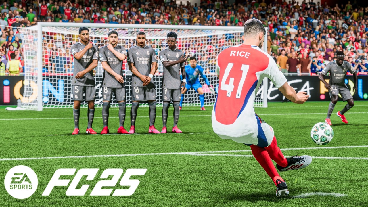 Declan Rice 2 Freekick Goals vs Real Madrid | EA FC 25 4K